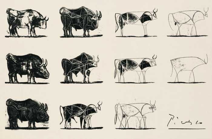 Iterations of a bull by Picasso